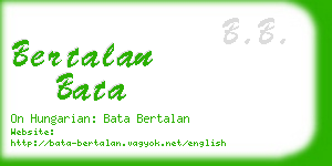 bertalan bata business card